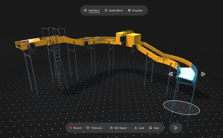 Luggage conveyor 3D editor